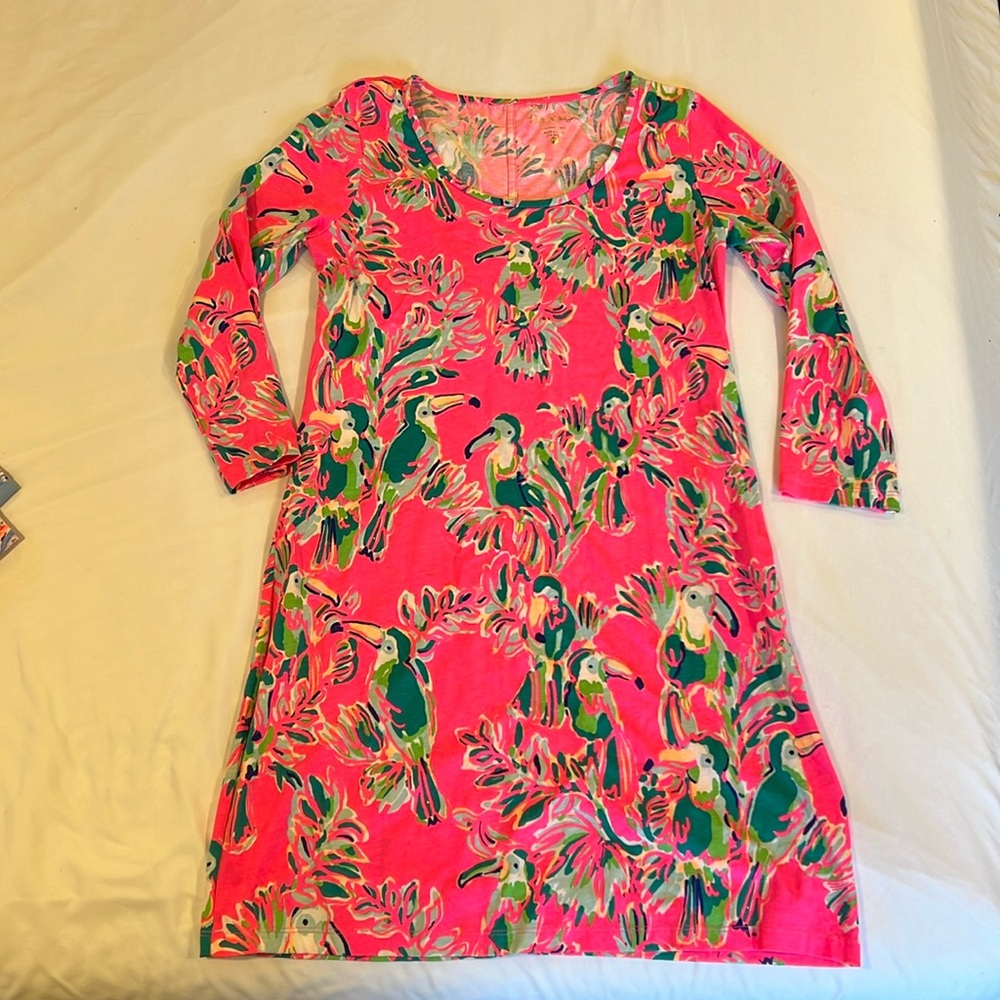 EUC Lilly Pulitzer Pima Cotton 3/4 sleeve dress